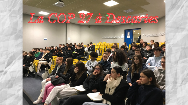 La COP 27 s'invite au lycée Descartes 